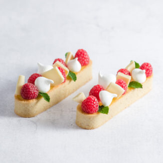 Hindbærtærter med mørdej