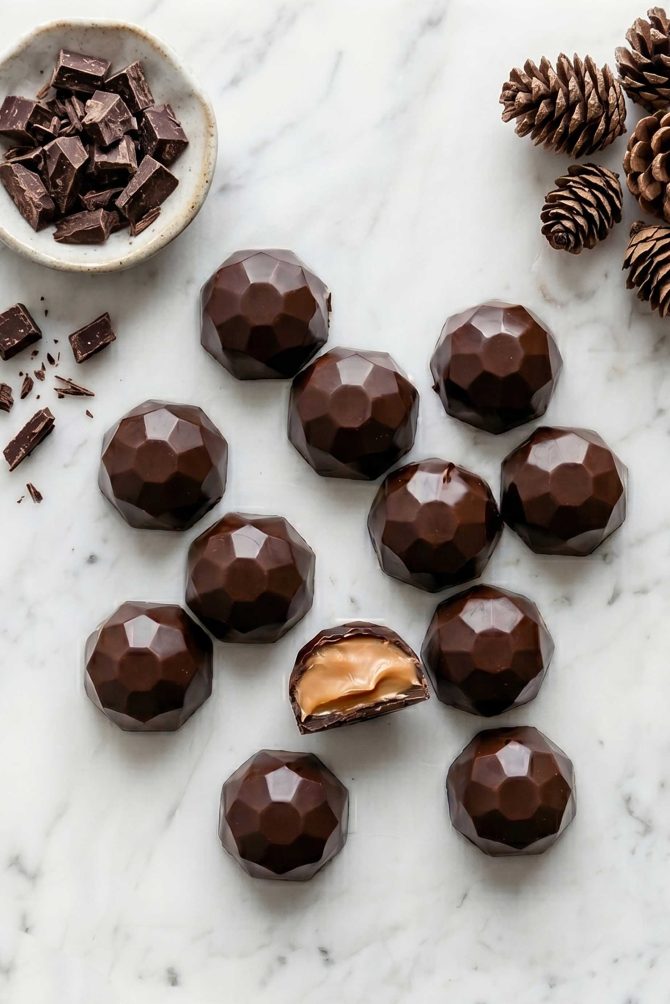 Fyldt chokolade med dulche de leche