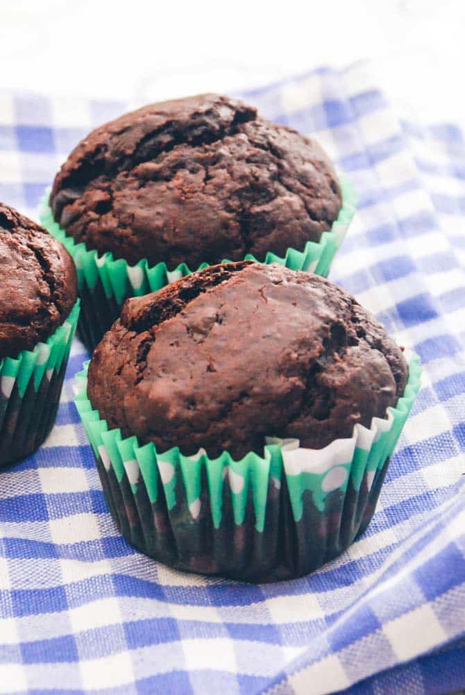 Mørk chokolade muffins opskrift