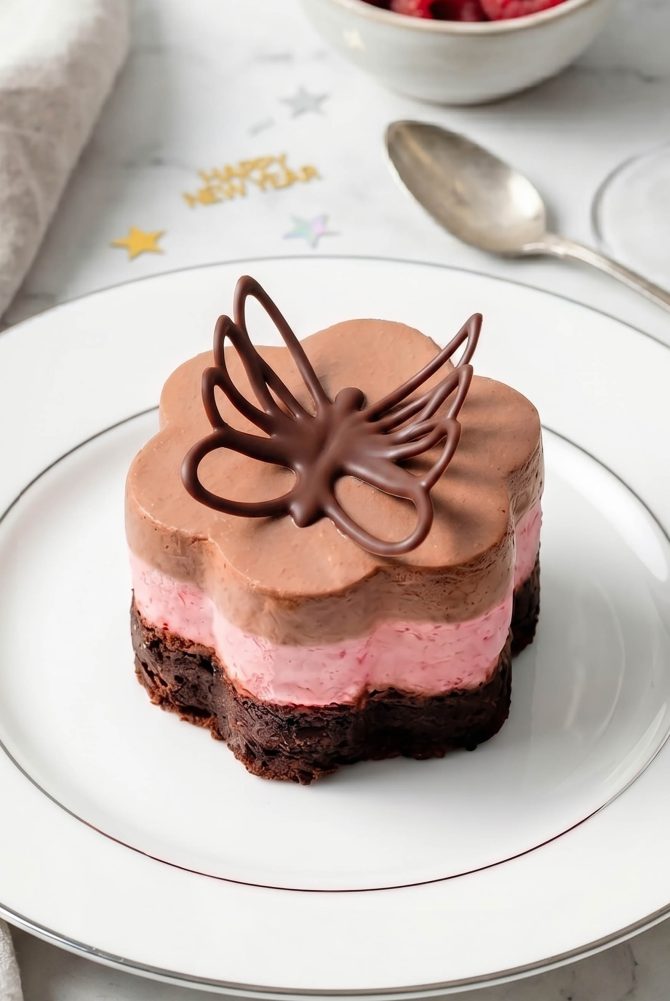 Nytårsdessert med chokolademousse