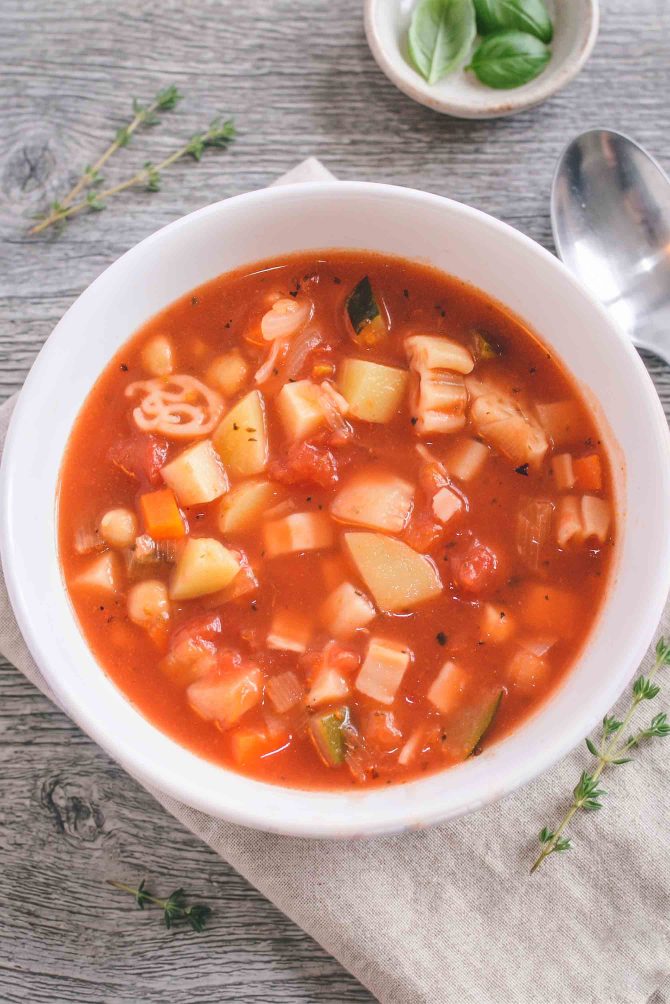 Minestrone suppe opskrift