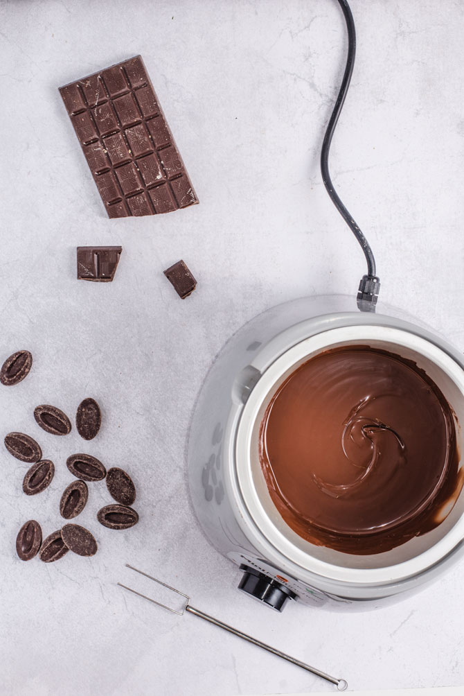 Chokoladesmelter med mørk chokolade