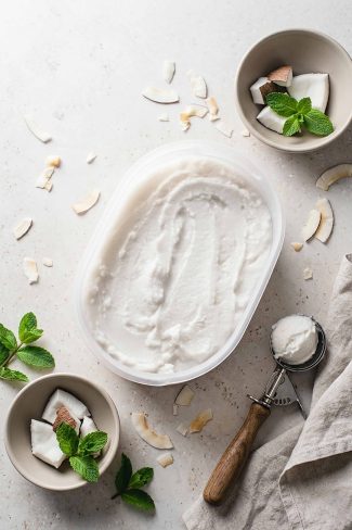 Kokos sorbet til fryseren