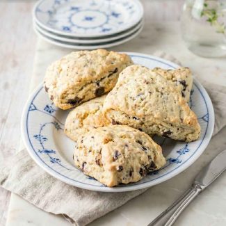Scones med chokolade
