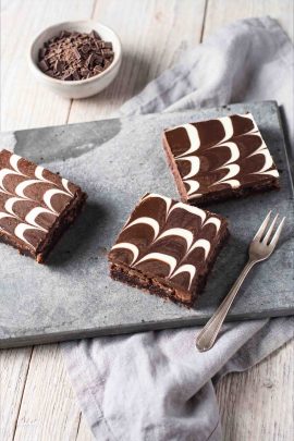 Brownies med chokoladeglasur