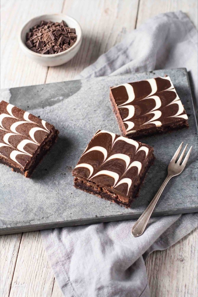 Brownies med chokoladeglasur