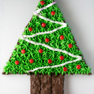 Juletræ brownies opskrift fra Bageglad