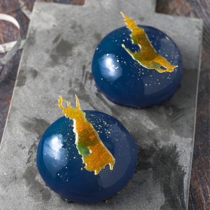 Nytårsdessert med mousse og glaze