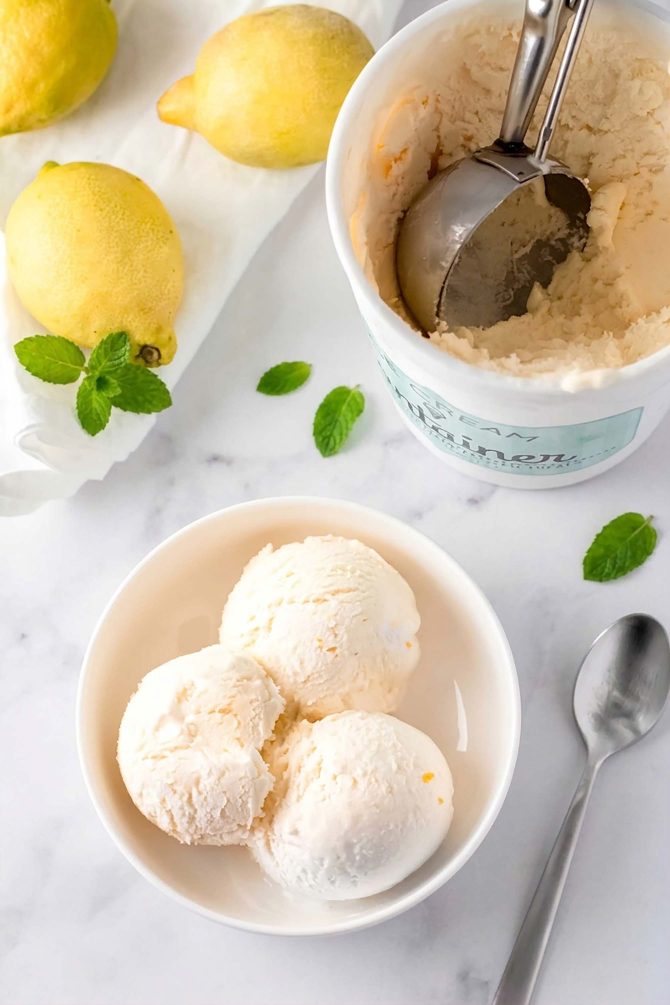 Citron flødeis