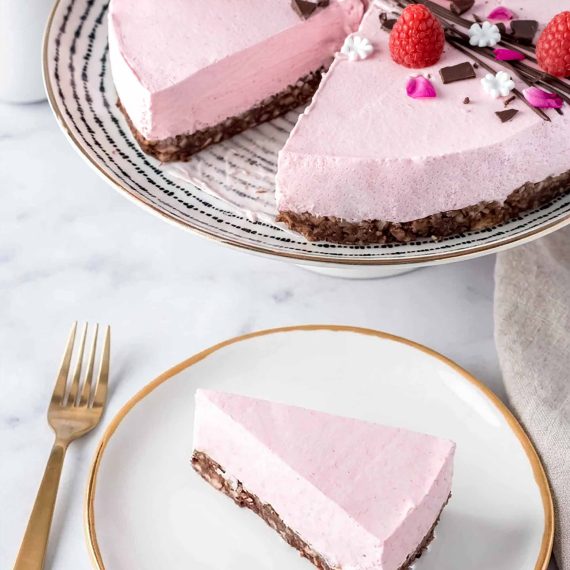 Hindbærmousse kage no-bake