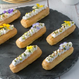 Eclairs med blomster