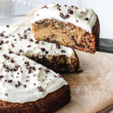 Banankage med chokolade opskrift
