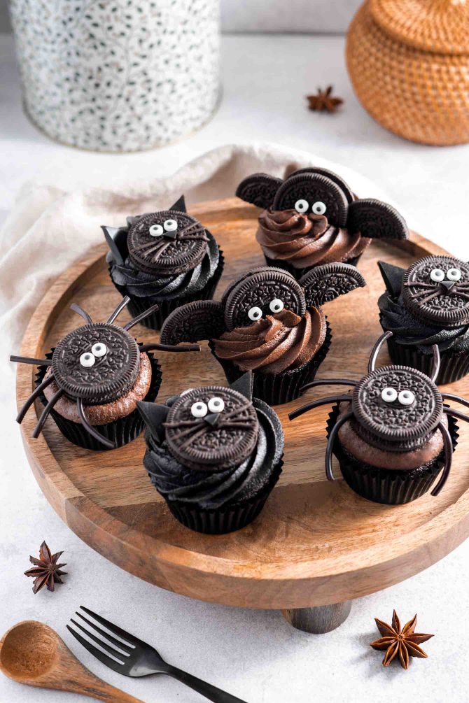 Sjove Halloween cupcakes