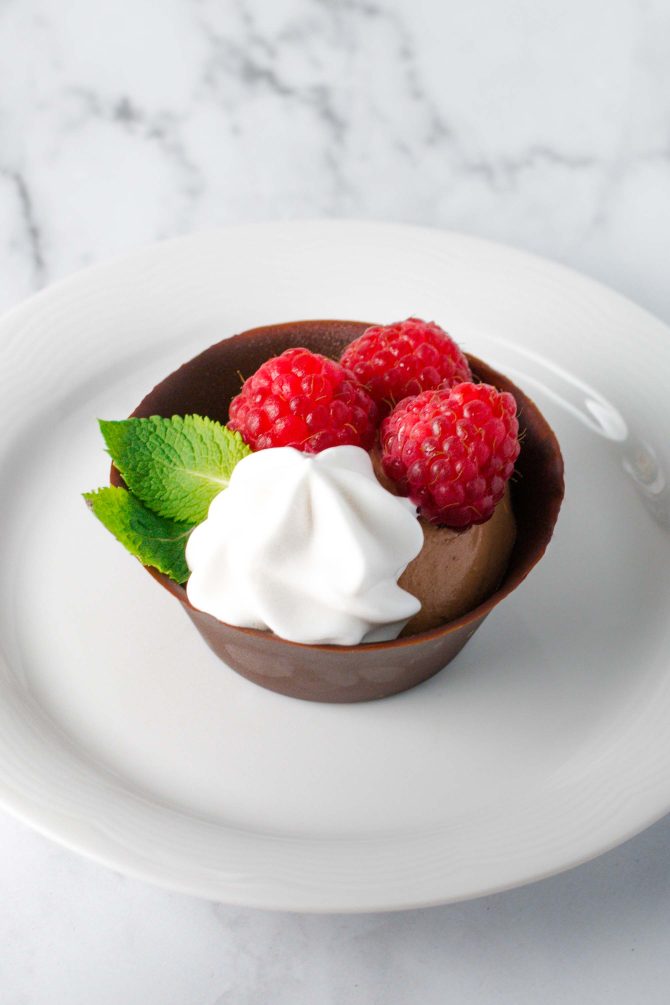 Chokolademousse skåle