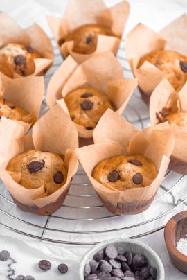 Bananmuffins med chokolade fra Bageglad