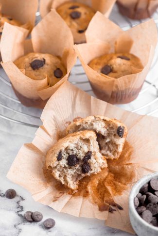 Lækre bananmuffins med chokolade
