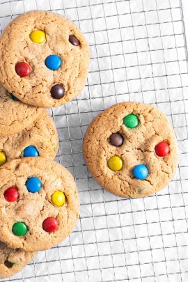 M&M cookies opskrift fra Bageglad