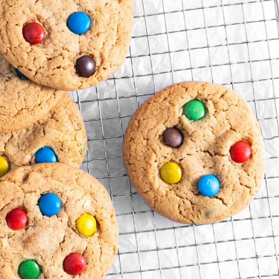 M&M cookies opskrift fra Bageglad