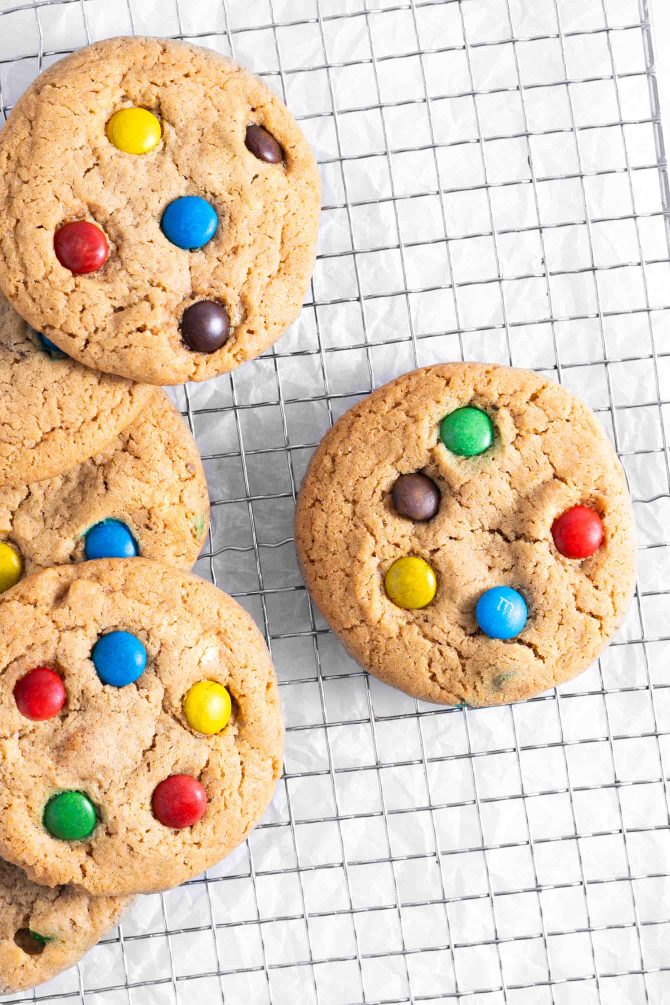 M&M cookies opskrift fra Bageglad