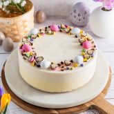 Påske islagkage med citron og vanilje