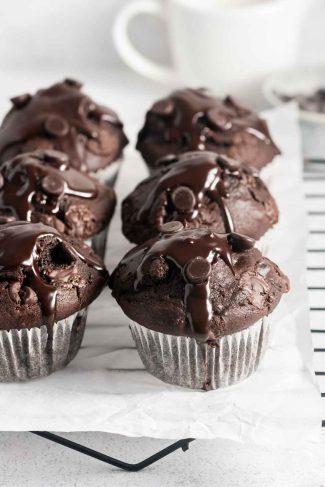 Chokolademuffins med chokolade