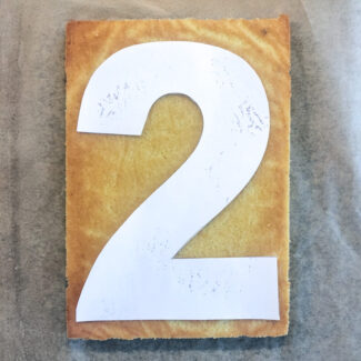 Cut number cake with a template
